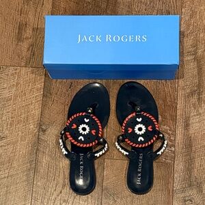 WOMENS JACK ROGEES SANDAL NAVY 9